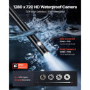 Endoscope with Light, 360° View Coverage Industrial Borescope Inspection Camera with Rotating Probe, 1080P HD Rigid Snake Scope Cam for Wall Automotive Engine Inspect-16.4FT