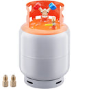 Refrigerant Recovery Tank, 30 LBS Capacity, 400 psi Portable Cylinder Tank with Y-Valve for Liquid/Vapor, High-sealing Recovery Can for R22/R134A/R410A, Orange+Gray