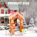8FT Tall Christmas Gingerbread Inflatable - Blow Up Yard Decor with LED Lights, Electric Blower, Secure Stakes & Storage Bag - Indoor Garden Lawn Patio Porch Xmas Decor - Easy Setup Holiday Inflatable