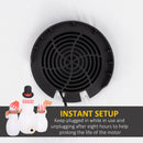 Outsunny 6.1' Inflatable Three Snowmen with Sign Each, Blow-Up Outdoor Christmas Display w/ LED Lights for Party