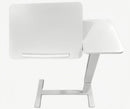 Overbed Bedside Desk Mobile Rolling Laptop Stand Tilting Overbed Table with Wheels Height Adjustable Tray Table for Laptop Bed Sofa Side Table ,Bedside Table(WHITE)