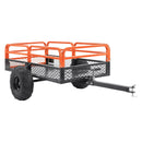 Heavy Duty Steel ATV Dump Trailer, 1500-Pound Load Capacity 15 Cubic Feet, Tow Behind Dump Cart Garden Trailer, with Removable Sides and 2 Tires, for Mowers, Tractors, ATV, UTV