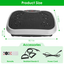 Vibration Plate Exercise Machine With Resistant Bands Remote Control Whole Body Vibration Platform Workout Equipment Home Fitness Training Equipment For Weight Loss Fat Burner