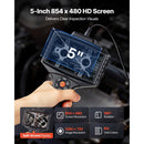 Endoscope with Light, 360° View Coverage Industrial Borescope Inspection Camera with Rotating Probe, 1080P HD Rigid Snake Scope Cam for Wall Automotive Engine Inspect-16.4FT