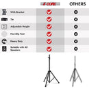 5 Core Speaker Stand Height Adjustable PA DJ Tripod Studio Monitor Stands w 35mm Compatible Insert - SS ECO 1PK BLK WoB