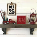 Christmas Decor Red Truck Christmas Wooden Box Signs Buffalo Plaid Christmas Decorations Christmas Decor for Home Office Bedroom Fireplace Car Tiered Tray Decor Christmas Gifts for Women 5x5
