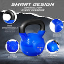 Kettlebell, 5-100 LB Vinyl Coated Cast Iron Strength Training Kettlebells for Home Gym Exercises, Fitness, Full Body Workout Equipment, Push Ups, and Grip Strength