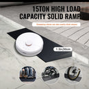 1.2" Rise Cuttable Threshold Ramp for Sweeping Robot, 35.4" Wide Natural Rubber Wheelchair Ramp, Non-Slip Solid Rubber Ramp with Double-Sided Tape for Doorways, Driveways, Bathroom, Smooth Tile