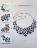 Jane Stone Fashion Statement Collar Necklace Vintage Openwork Bib Costume Jewelry