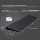 1.2" Rise Cuttable Threshold Ramp for Sweeping Robot, 35.4" Wide Natural Rubber Wheelchair Ramp, Non-Slip Solid Rubber Ramp with Double-Sided Tape for Doorways, Driveways, Bathroom, Smooth Tile