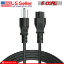 12ft 3 Prong Non-Polarized AC Wall Power Cable Cord for HP Dell Samsung Sony Asus Acer Toshiba Laptop Charger LED LCD Monitor Replacement Power Cord PL 1002