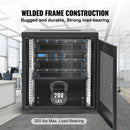 VEVOR 12U Wall Mount Server Cabinet, 15.5'' Depth, Network Rack Enclosure, Supports up to 200 lbs, Secure Locking System, Ideal for IT Hardware, Audio/Video Components