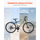 Mountain Bike, 29 inch MTB Bicycle with Front Suspension, 21 Speeds SHIMANO Twist Shifting, Comfort Saddle, Dual Disc Brakes, Aluminum Alloy Frame, Adult Sport Cycling Bicycle Trail Snow