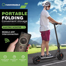 WHOSU J03 PRO Electric Scooter 8.5Tires Up to 17/22 Miles Range 350W Motor 19 MPH Portable Folding Commuting Electric Scooter Adults with Double Braking System and App