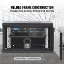 6U Wall Mount Network Server Cabinet, 15.5'' Deep, Server Rack Cabinet Enclosure, 200 lbs Max. Ground-mounted Load Capacity, with Locking Glass Door Side Panels, for IT Equipment, A/V Devices