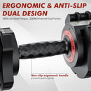 Adjustable Dumbbell Set of 22.5LB Set-1Sec Adjustable Dumbbell Weights-5 in 1 Free Weights Dumbbells Set with Effortless Tray/No-Slip Handle-Compact Size for Women/Men at Home Gym