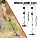 Metal Detector for Adults & Kids, 10 Inch Waterproof Search Coil with LCD Display 7 Modes, Adjustable 41''-52'' Aluminum Stem, DSP Chip Higher Accuracy Gold Detector 10'' Detection Depth
