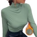 Spring Autumn Turtleneck T-shirt Women All-Match Top Shirt Soft Comfortable Inner Top Casual Long Sleeve T-shirt Office Wear