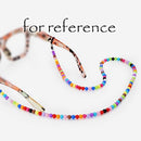 2 Pcs Colorful Round Beaded Sunglasses Holder String Eyewear Reading Glasses Chain Eyeglass Strap Necklace