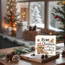 Christmas Decor Red Truck Christmas Wooden Box Signs Buffalo Plaid Christmas Decorations Christmas Decor for Home Office Bedroom Fireplace Car Tiered Tray Decor Christmas Gifts for Women 5x5