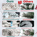 5ft Pvc Mixed Flocked Small XmasTree Pine Cone Hinged Automatic christmas Tree Artificial