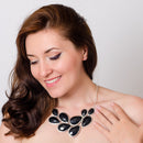 Jane Stone Fashion Statement Collar Necklace Vintage Openwork Bib Costume Jewelry