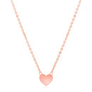 14k Rose Gold Polished Mini Heart Necklace
