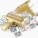 Electric Money Gun Ver.1 with 100pcs Props Money Cash Banknote Spray gun Adult Party Wedding Supplies Children toys AC98