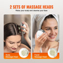 Electric Scalp Massager with Heat, Rechargeable Heated Head Massager, IPX7 Waterproof | Portable Kneading Scalp Scratcher with 8 Removable Massage Head for Hair Growth, Deep Clean, Stress Relax