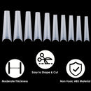 500Pcs False Nail Tips C Curve Half Cover French Nails Extra Long Fake Finger Nails For Nail Art Salons Home DIY 10 Sizes