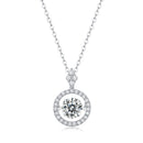 Touch - 1-carat Moissan diamond S925 sterling silver jewelry, fashionable and trendy jewelry, affordable diamond necklace pendant