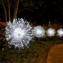 120 LED Solar Fireworks Lights, Starburst Fairy Lights with 8 Lighting Modes, IP4X, Solar Powered Pathway Lights for Patio, Yard, Christmas Holiday Decor, Plastic & Copper Material, No Feather,