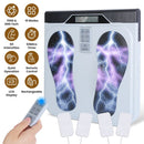 TENS & EMS Foot Massager with 10 Modes & 50 Intensity Levels - Electric Foot Stimulator for Neuropathy, Plantar Fasciitis & Pain Relief - 4 Electrode Pads for Full Body - Cordless with Remote Control