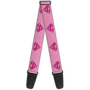 Guitar Strap - Superman Shield Pink