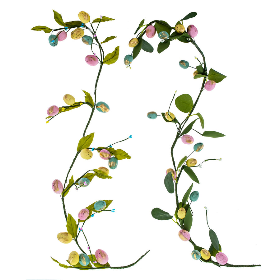 Set of 2 Easter Egg with Leaves Garlands