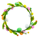 Glistening Easter Egg Wreath with Multicolor Glistening Detail