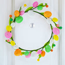 Glistening Easter Egg Wreath 12 Inches Tall