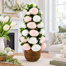 Pastel Spring Egg Arrangement Centerpiece Vase 14.8 Inches Tall