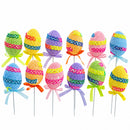Set of 12 Colorful Easter Egg Picks