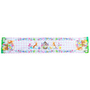 Fabric Easter Table Runner Featuring Playful Bunnies and Pastel Eggs 73 Inches Long