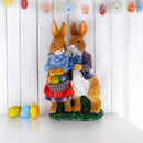 Loving Bunny Duo with Festive Easter Basket Figurine