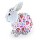 Floral Bunny Figurine – Elegant Spring & Easter Decor with Pastel Flowers 7.1 Inches