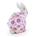 Floral Bunny Figurine – Elegant Spring & Easter Decor with Pastel Flowers 7.1 Inches
