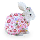 Floral Bunny Figurine – Elegant Spring & Easter Decor with Pastel Flowers 7.1 Inches