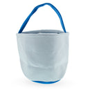Set of 2 Easter Bunny Tote Bags – Soft Fabric Egg Hunt Baskets Carry Pouches for Kids 9.5 Inches Tall