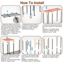 4-Tier Heavy-Duty Clothing Rack – Wheeled Steel Wardrobe Organizer