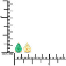 1.30 Carat Genuine Zambian Emerald 14K Yellow Gold Earrings