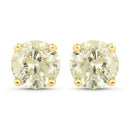1.12 Carat Genuine LB Diamond 14K Yellow Gold Earrings
