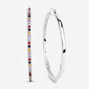2.24 Carat Genuine Multi Sapphire .925 Sterling Silver Earrings