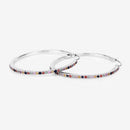 2.24 Carat Genuine Multi Sapphire .925 Sterling Silver Earrings